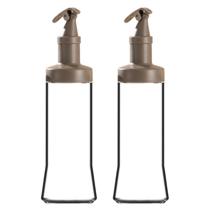 Set dispenser ulei si otet din sticla, 27x7.75cm, capacitate 500ml
