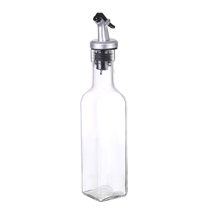 Sticla pentru ulei de masline, transparent, set 3 bucati, 150ml, 250ml, 500ml