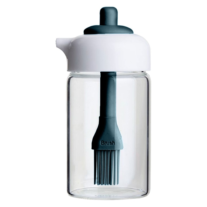 Dispenser ulei de masline, sticla plastic, capacitate 320ml, 14x6x6cm, multicolor
