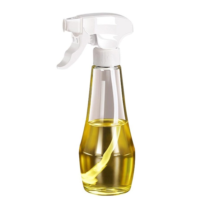 QttvbTna бутилка тип спрей за олио, въртяща се дюза, 200 мл, прозрачна