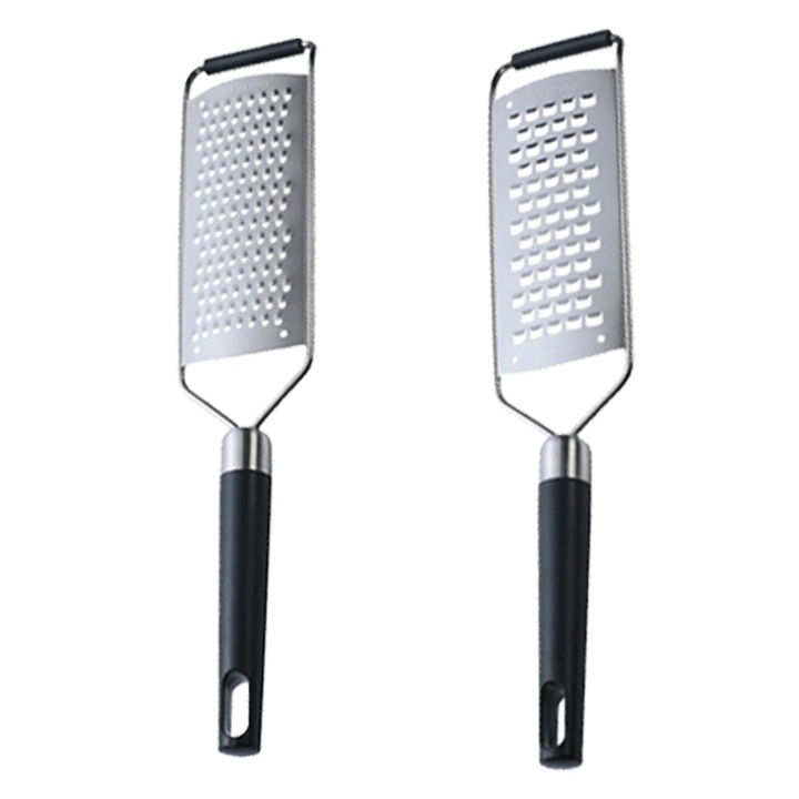 Set 2 razatori, lame inox, argintiu\negru