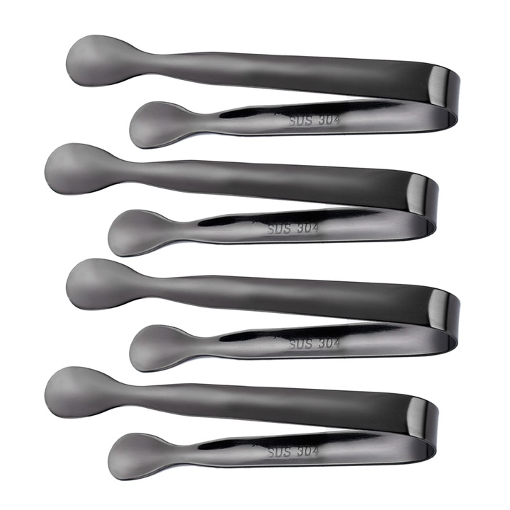 Set 4 clesti pentru servire, pentru cuburi de zahar, multifunctionali, inox