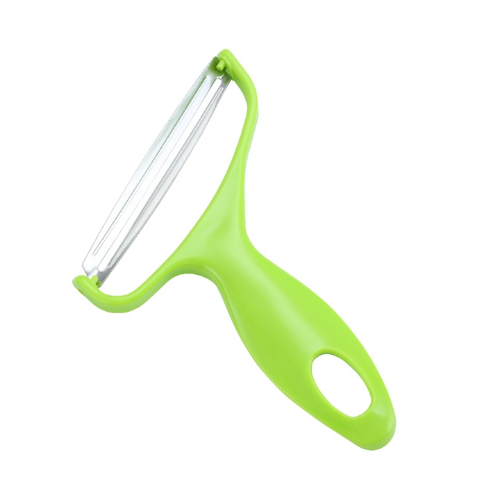 Curatator legume si fructe HERUSI, lama zimtata inox, verde, ergonomic