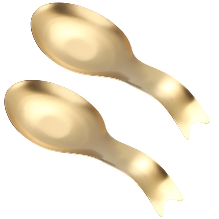 Set 2 linguri, Otel inoxidabil, Auriu