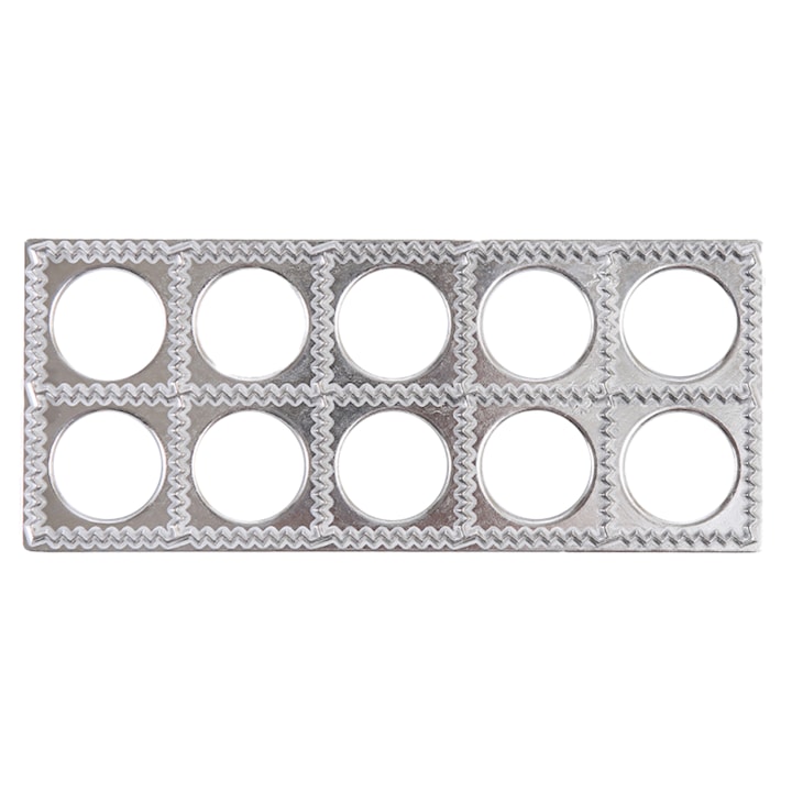 Forma pentru Ravioli QttvbTna, 12 Cavitati, Metal si Plastic, 1" Patrat