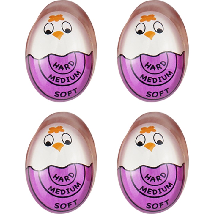 Főtt tojás időzítő készlet, QttvbTna, színváltozás jelző, 2 db-os készlet, hőálló