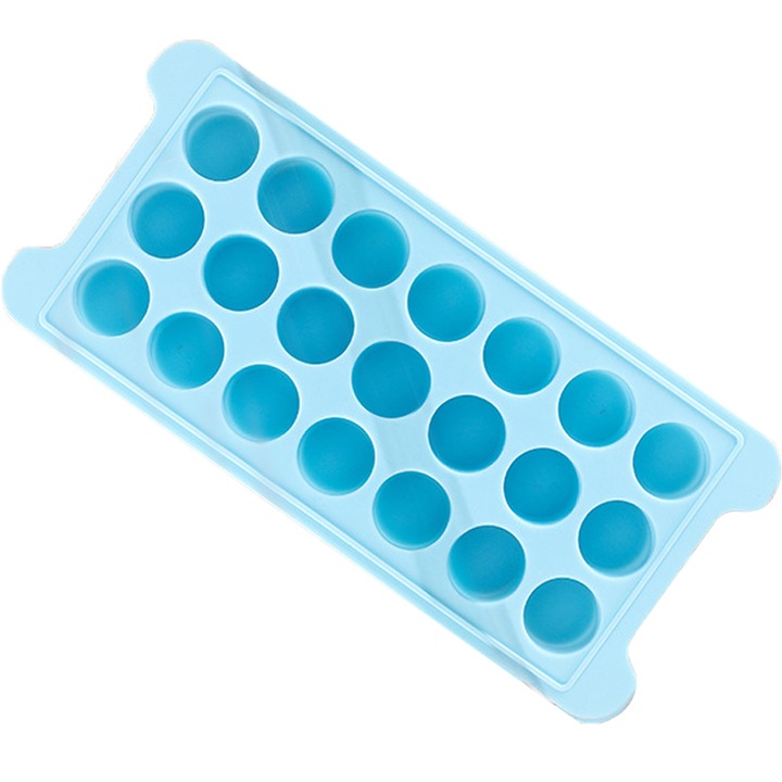 2 darab szív alakú jégkocka forma, élelmiszeripari szilikon, rugalmas, kék