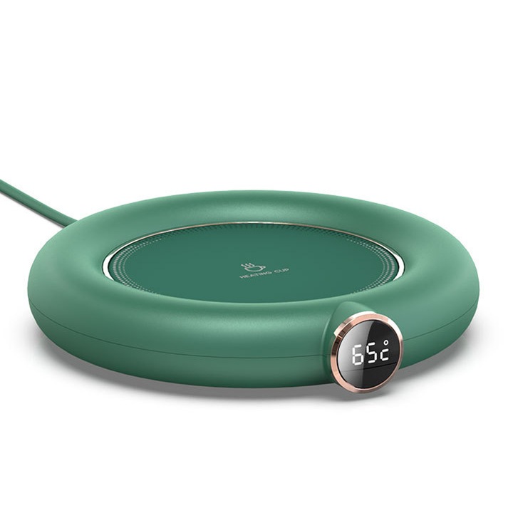 Suport bauturi electric AMRINUGL, incalzitor cana, design compact, protectie impotriva stropirii, verde