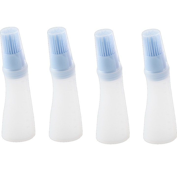 Perie silicon pentru ulei HERUSI albastru lung multifunctionala 30x5cm