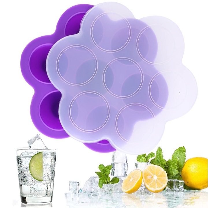 Forma de copt, Recipient pentru depozitarea alimentelor, Tava pentru congelator, cu capac