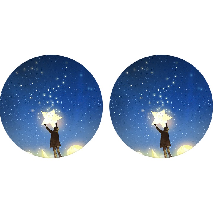 Felszívó kerámia poháralátét készlet, parafa talp, Marble Rose Gold modell, többszínű