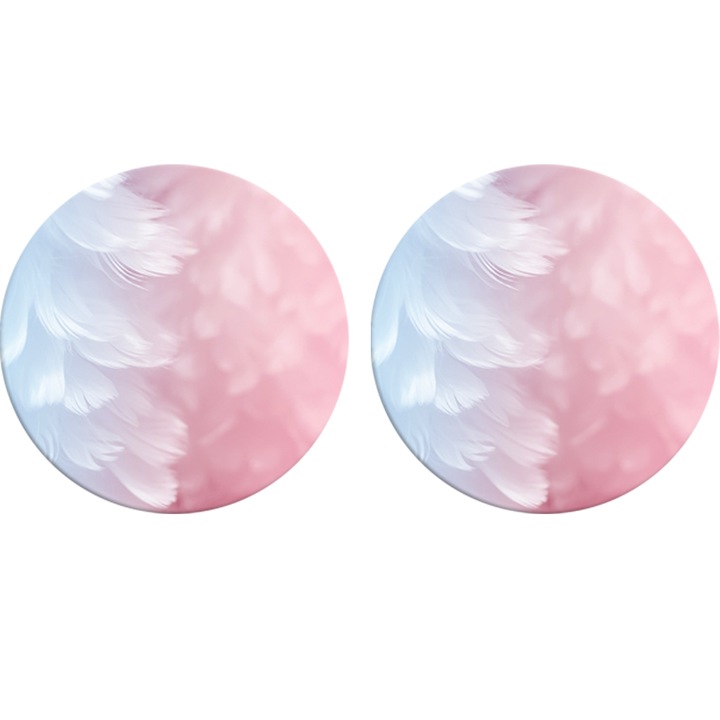 Felszívódó kerámia poháralátét készlet, parafa talppal, rózsaarany márvány, softfeather