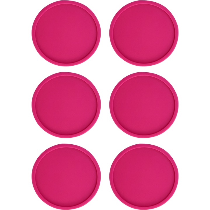 Suporturi bauturi, set, silicon, multicolor, 10cm