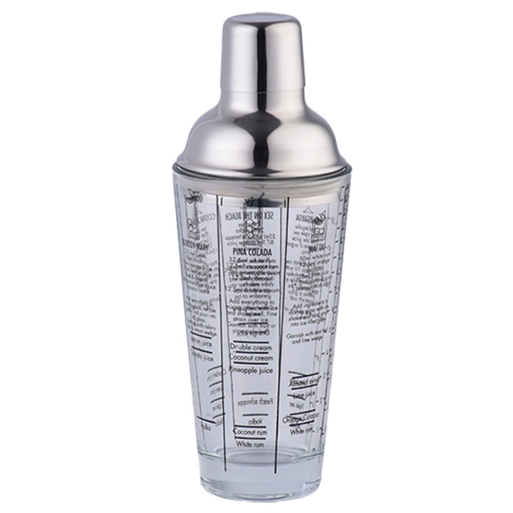 Shaker pentru cocktail Cozevdnt, inox, cu masuratori, izolat termic