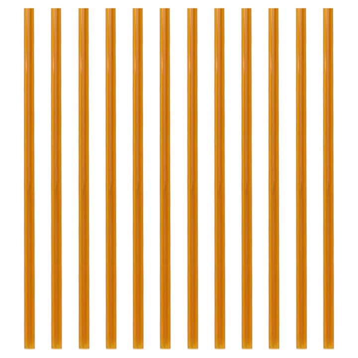 Paie reutilizabile, sticla borosilicata, auriu, 19cm, 12 bucati