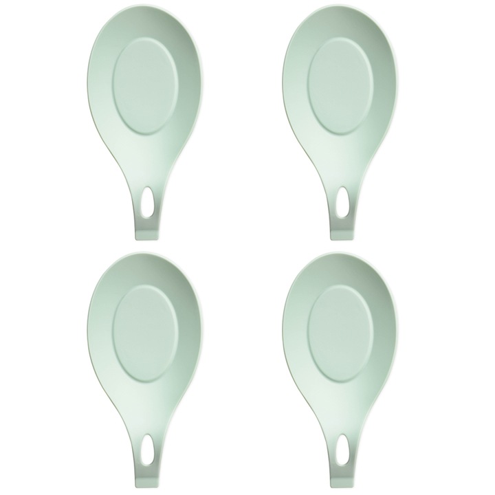 Kanáltartók, 20x9,5 cm, szilikon, zöld, 4 db