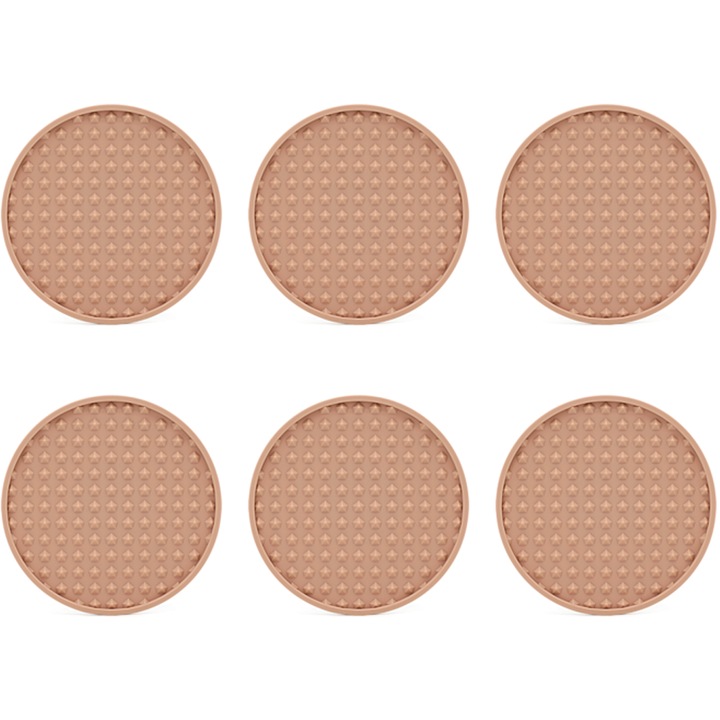 Szilikon italtartók, 3D készlet, asztalvédelem, fekete