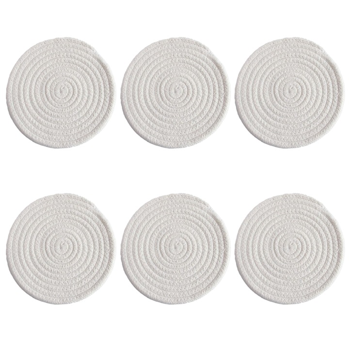 Italtartó készlet, fonott parafa nedvszívó alátétek, hőálló, többszínű