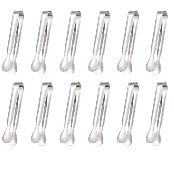 Set 10 clesti pentru gheata, inox, argintiu, 1.6x11cm