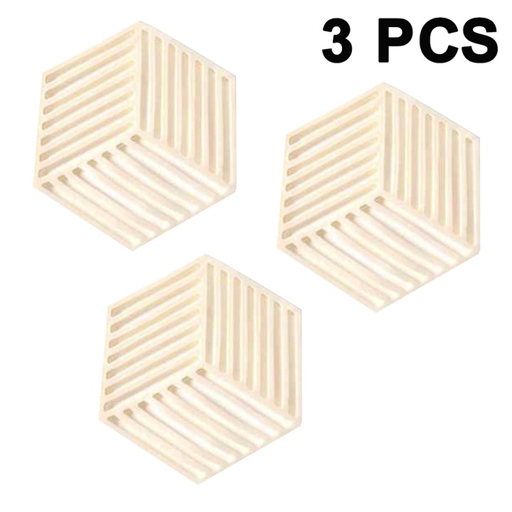 Set 3 suporturi bauturi hexagonale, silicon, 16x13.6x0.8cm