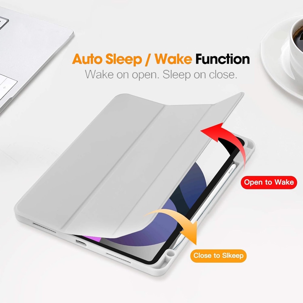 Husa compatibila cu Samsung Galaxy Tab S9 Plus, 12.4 inchi, Tip carte, Comando Smart Protect, Protectie completa, Functie Wake & Sleep, Configurare Tip Stand, Gri