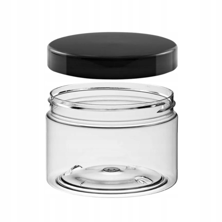 Tégely, PrzydaSie.pl, műanyag, fűszerekhez, 200 ml, átlátszó/fekete