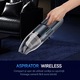 Aspirator de mana, Luxeeo, Wireless, Reincarcabil, 6000 pa, 120W, Cu sac de depozitare, Negru
