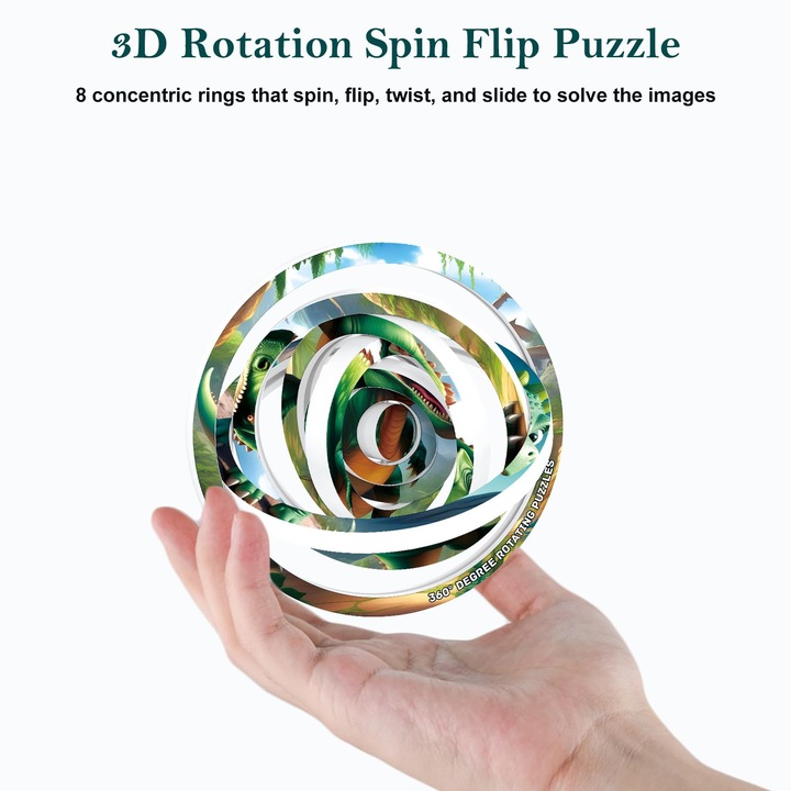 3D играчка пъзел, oein, тема динозаври, 360 ротация, преносима, пластмаса