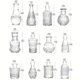 Set 12 de mini vaze din sticla, pentru Decorarea Nuntii Rustice