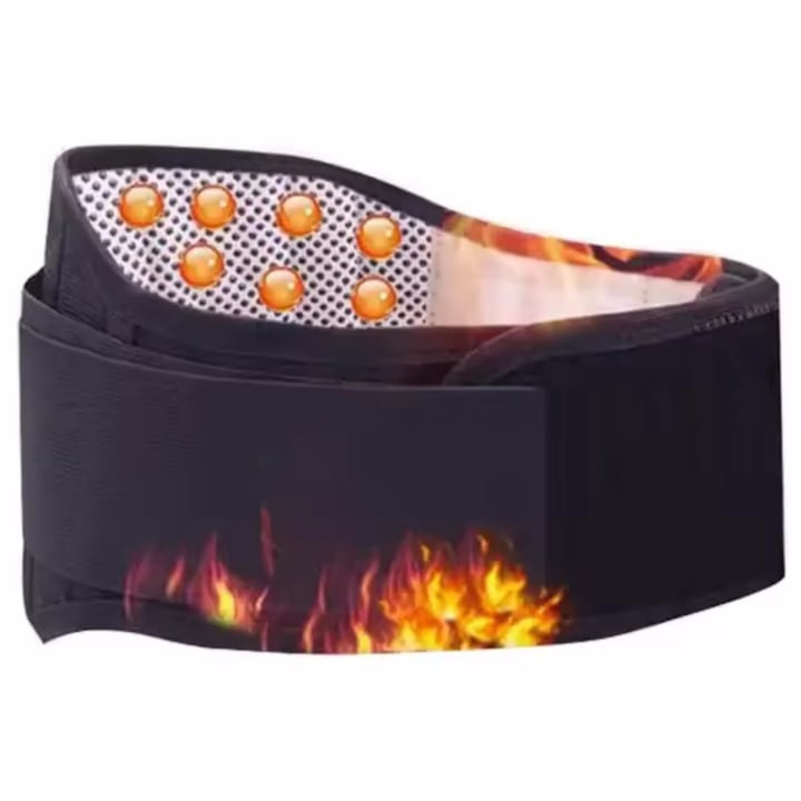 Centura lombara pentru sustinerea colanei vertebrale, impotriva durerilor de spate, enkourakoko®, cu turmalina si magneti, masura S, unisex, 85-105KG