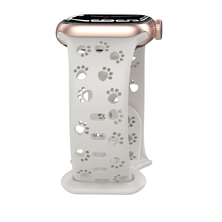 CNNIK okosóra szíj, szilikon, rozsdamentes acél csat, szürke, 42/44/45/49mm