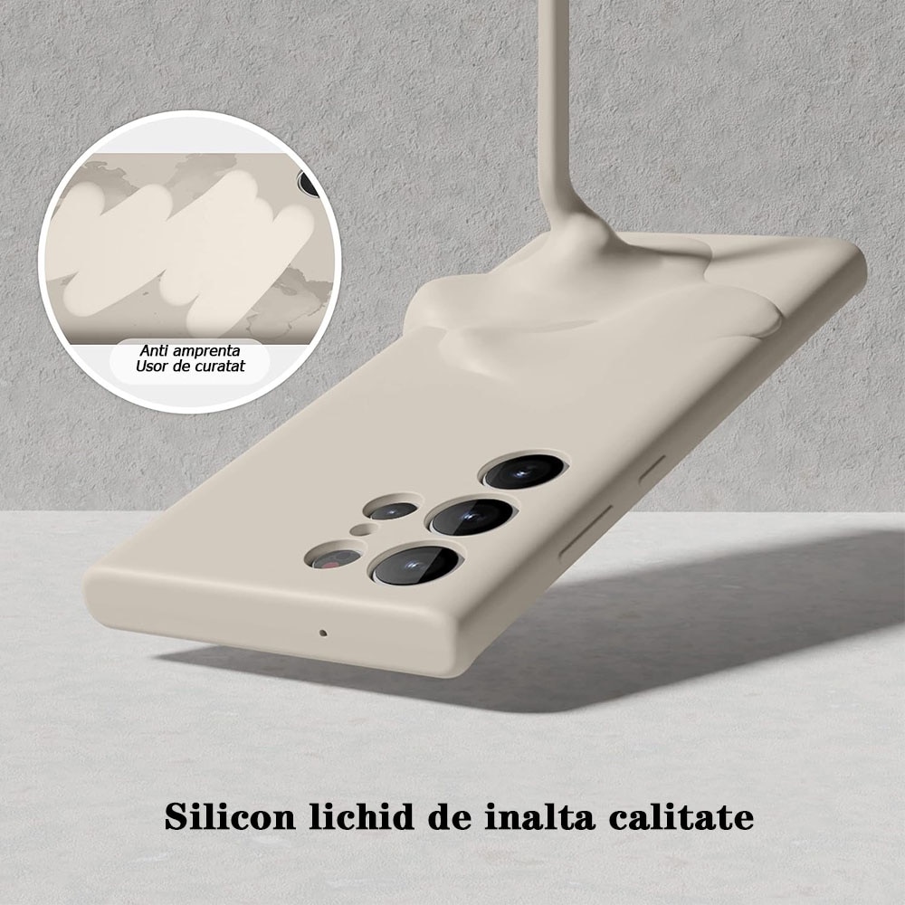 Husa de protectie pentru Samsung Galaxy S22 Ultra, Silicon, Alb
