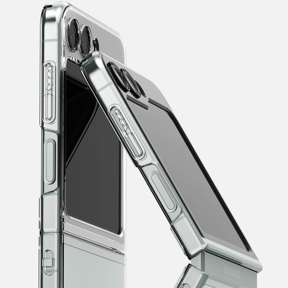 Husa telefon compatibila Samsung Galaxy Z Flip 5 / Flip5, Policarbonat, MagSafe, Anti-zgarieturi, Transparent