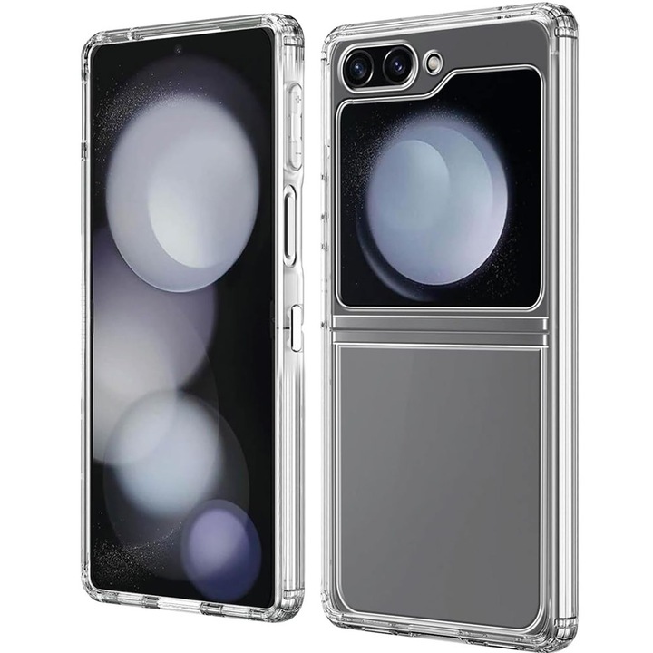 Husa protectie compatibila, cu Samsung Galaxy Z Flip 5, Premium Quality, Transparent