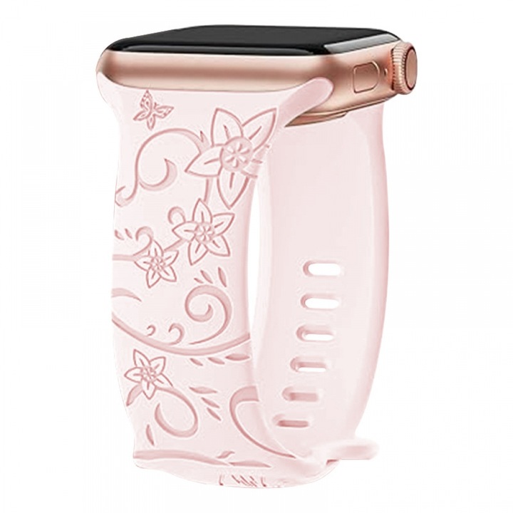 Okosóra szíj, CNNIK, szilikon, Wildflower Pink, 42/44/45/49mm