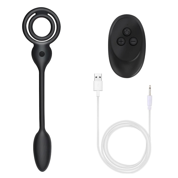 Vibrátor 3 az 1-ben, 10 üzemmód, szilikon, fekete