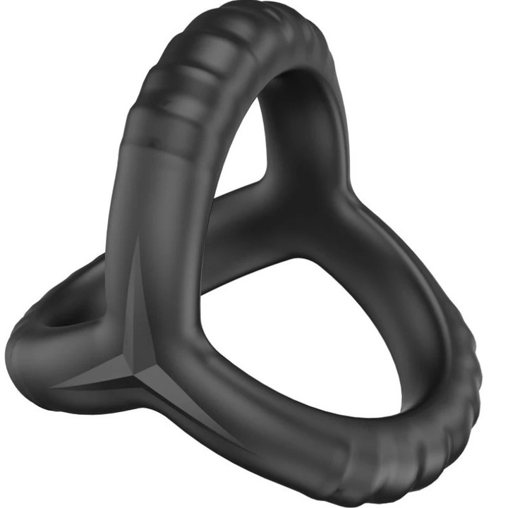 Inel Penis, Silicon Lichid, Elastic, Negru, 52x42mm