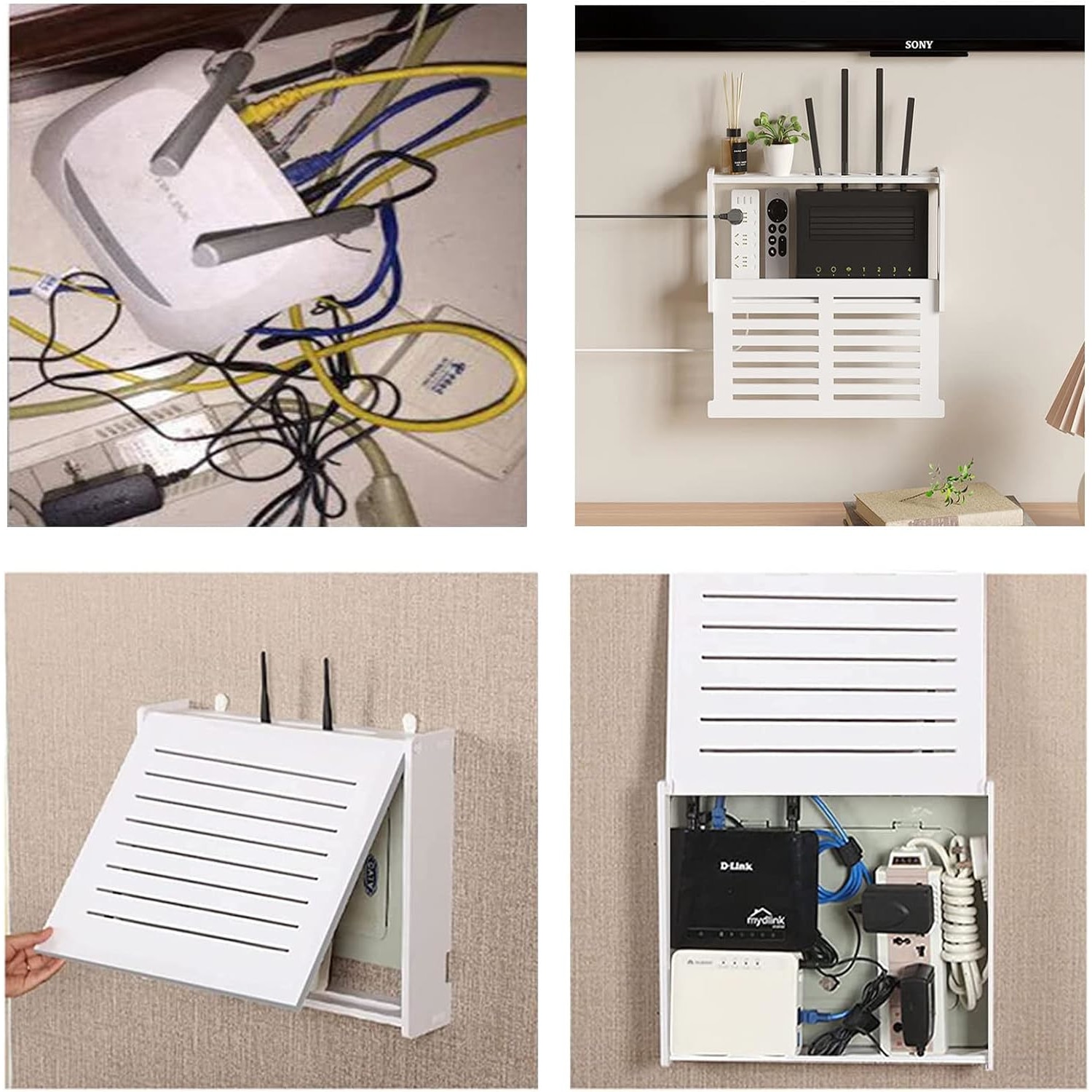 Raft suport router wireless, pentru mascare fire si echipamente WI-FI ...