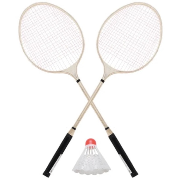 2 db fából készült tollaslabda ütő készlet, tökéletes a sport szerelmeseinek