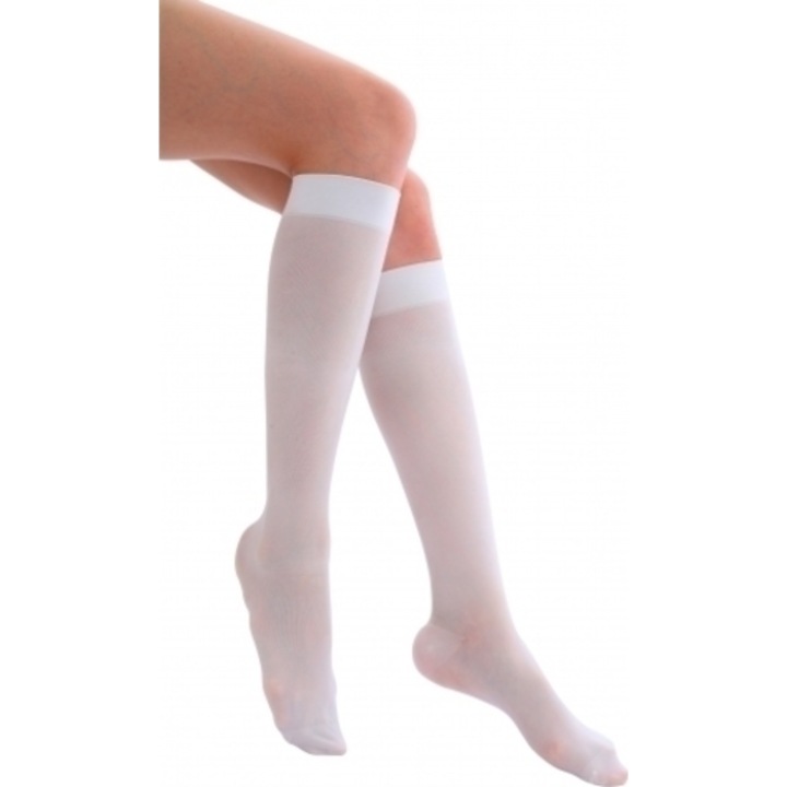 Sosete antiembolice ADCO, suport genunchi, 18 mmHg, deschidere degete, marime M, 2 buc/set