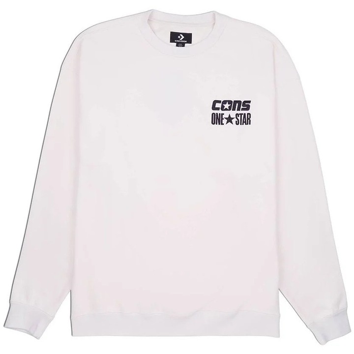 Bluza barbati Converse Cons One Star Crew Sweatshirt, Alb, XS
