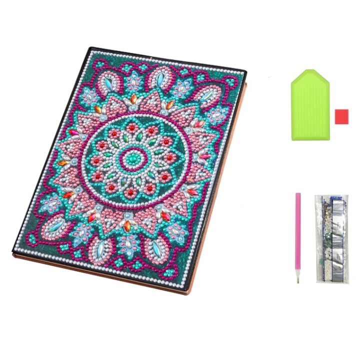 Caiet pictura diamante, A5, set, 21x14cm, multicolor