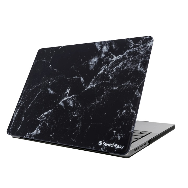 Защитен капак, Artist Marble, съвместим с Apple MacBook Pro 14" 2023-2021 M3/M2/M1, SwitchEasy, черен