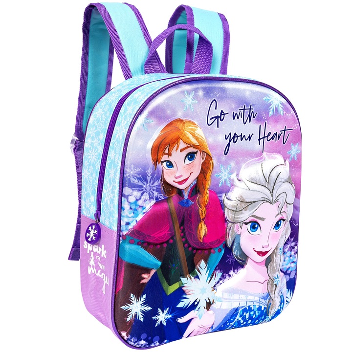 Ghiozdan mic de gradinita 3D Frozen 2, 32x28x11 cm