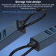 Healife USB Ethernet Hub, 3xUSB 3.0, RJ45 Gigabit, алуминий, син, 40g