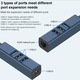 Healife USB Ethernet Hub, 3xUSB 3.0, RJ45 Gigabit, алуминий, син, 40g