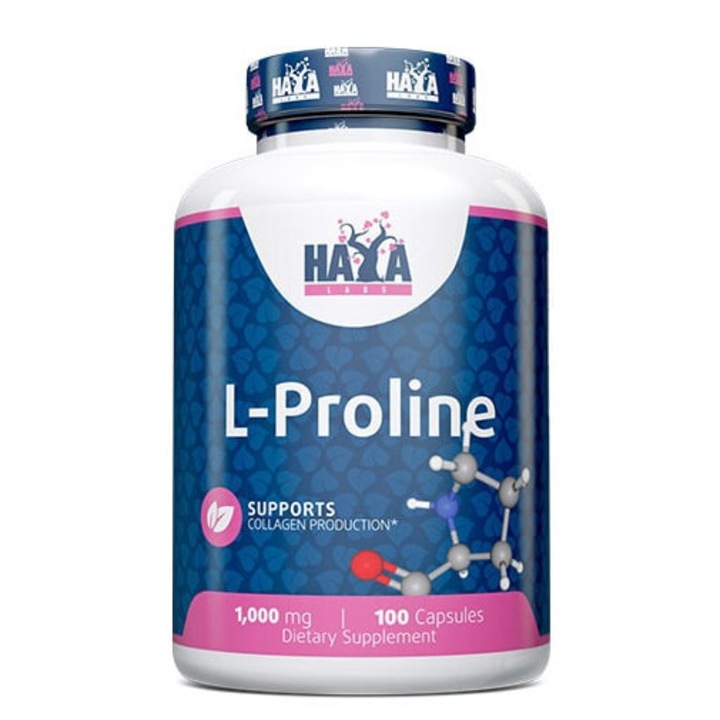 Haya Labs - L-Proline 1000mg / 100caps - Ízületvédő