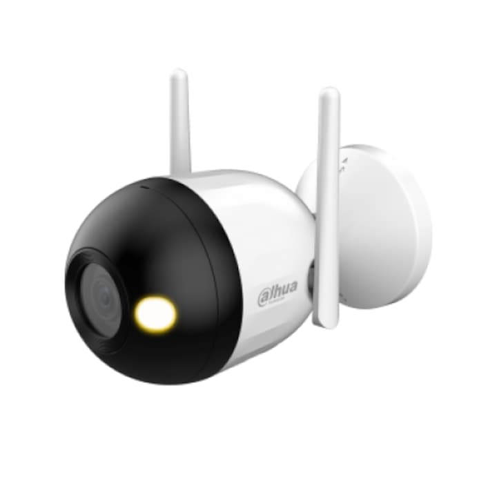 Външна IP WiFi камера за наблюдение Пълноцветен Dahua F2C-LED-2.8MM, 2 MP, 2.8 mm, топла светлина 30 м, микрофон, слот за карта