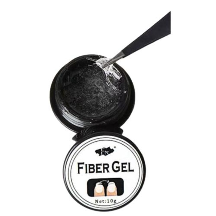 Gel UV de constructie cu fibra, transparent, 10g