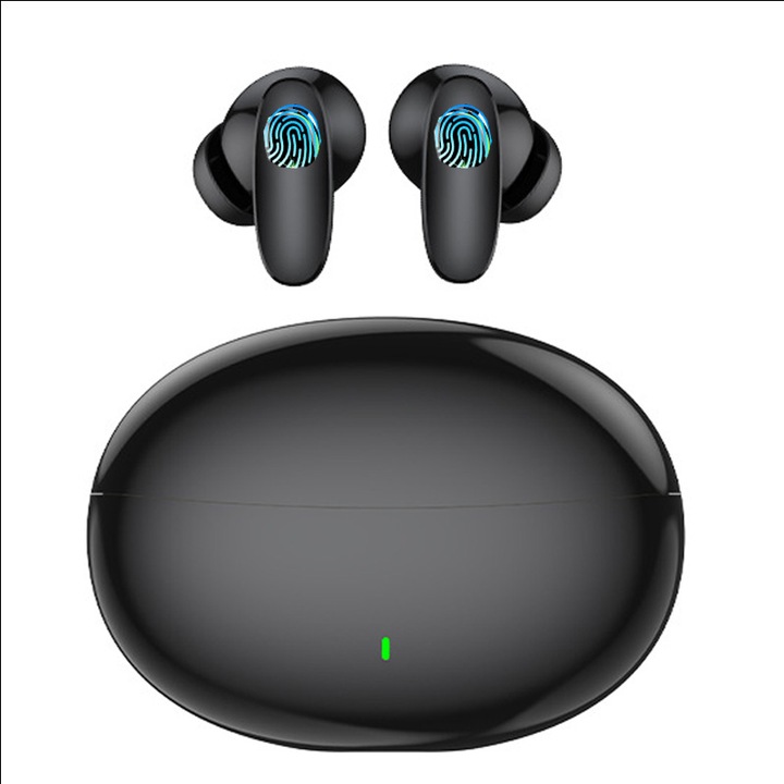 Casti In-Ear fara fir, Redkid®, Bluetooth 5.2, 24H Timp, wireless casti hands free, sport, cu microfon, control touch, pentru android si iPhone, Negru